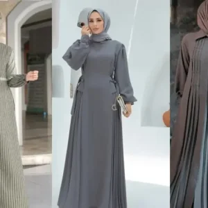 Model Gamis Polos Modern Terbaru